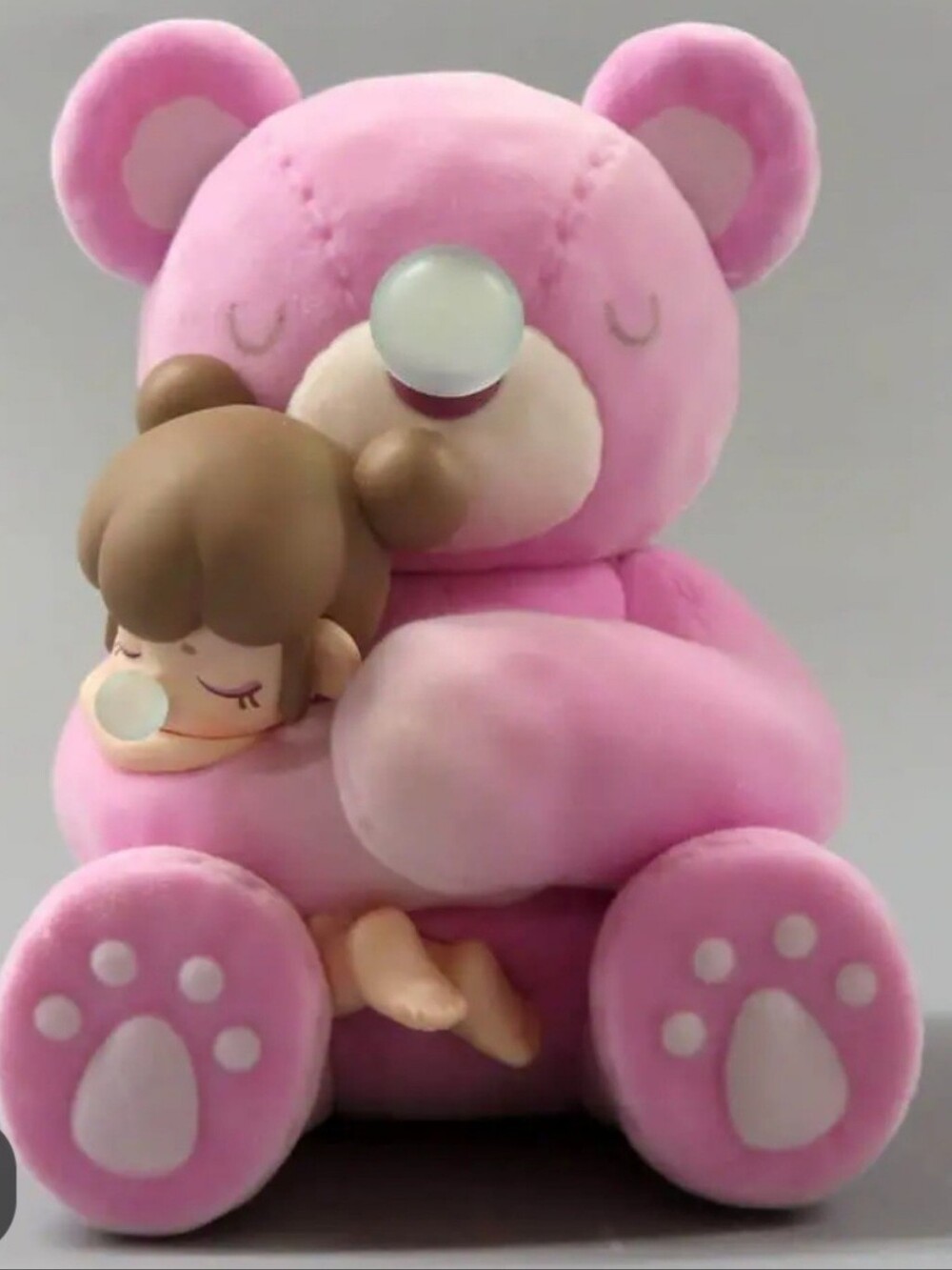Nanci's Dremland Pink Bear With Nanci Sleeping Doll.